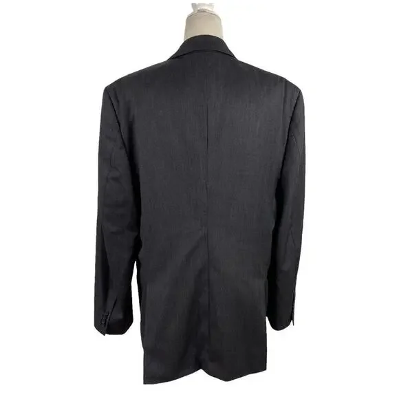 Banana Republic Men's Single Breasted Tailored Suit Jacket Dark Charcoal Sz 44R